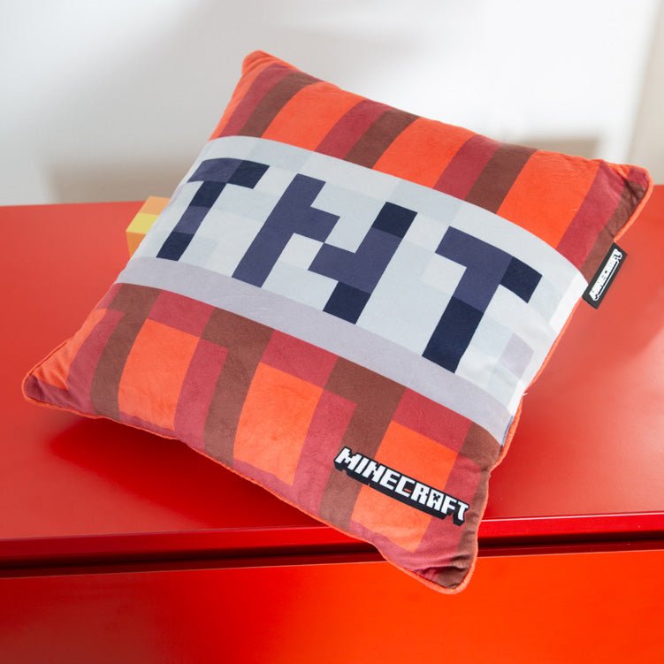 Minecraft Dekokissen „TNT Plush“ – mit Füllung & Samtoptik