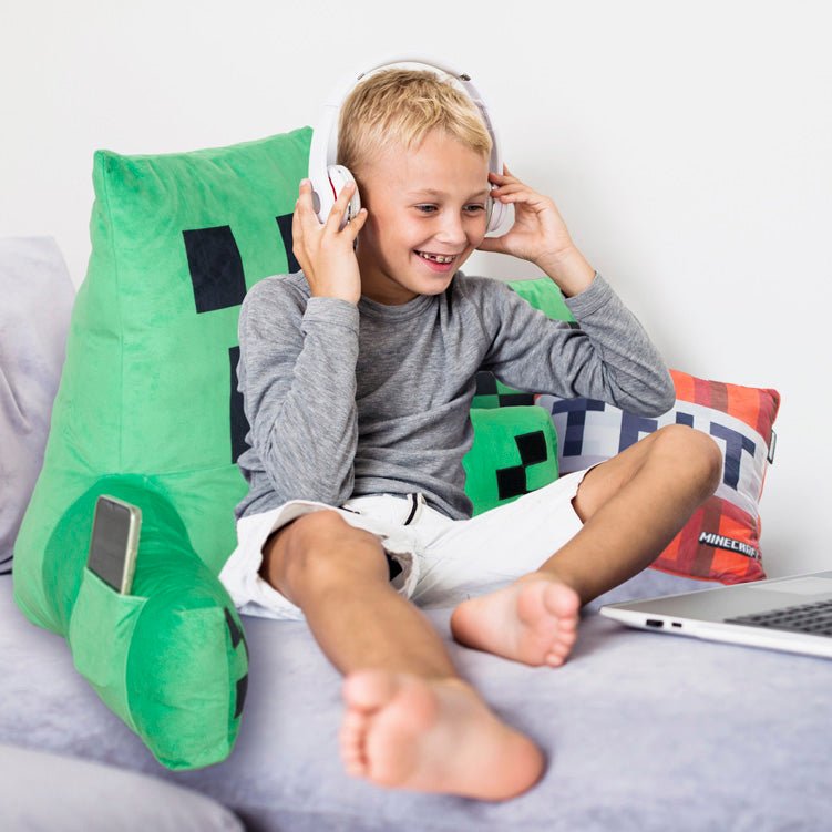 Minecraft Lesekissen „Creeper“ – Relaxkissen mit Rücken- & Armstütze
