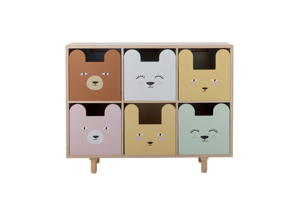 Kinder-Bücherregal „Linus“ mit Schubladen – Buntes Design