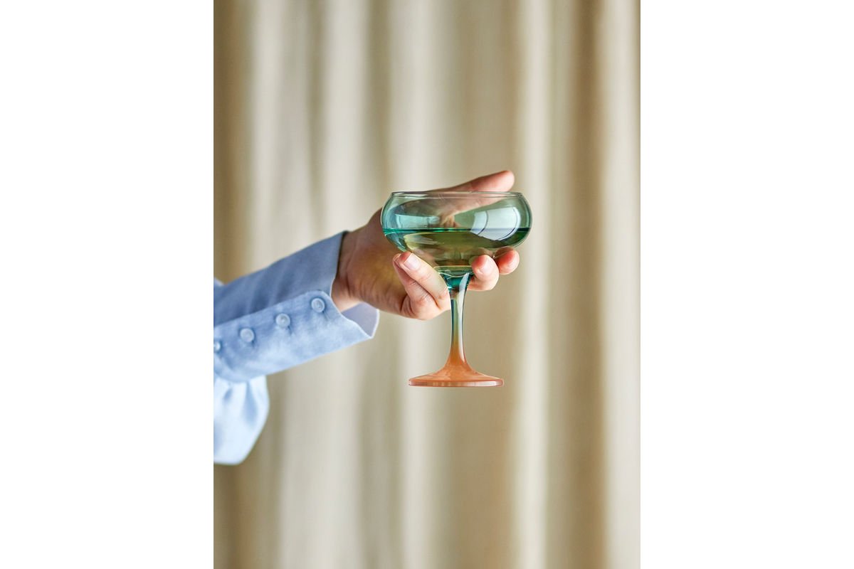 Cocktailgläser Ozeana – Gläser mit dezent bernstein- und türkisfarbene Akzente(6er-Set)