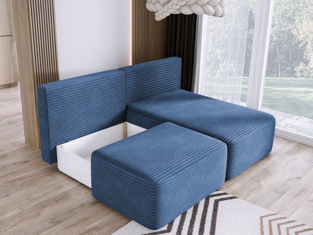 Designer Sofa Tilia Cord mit Schlaffunktion und Stauraum