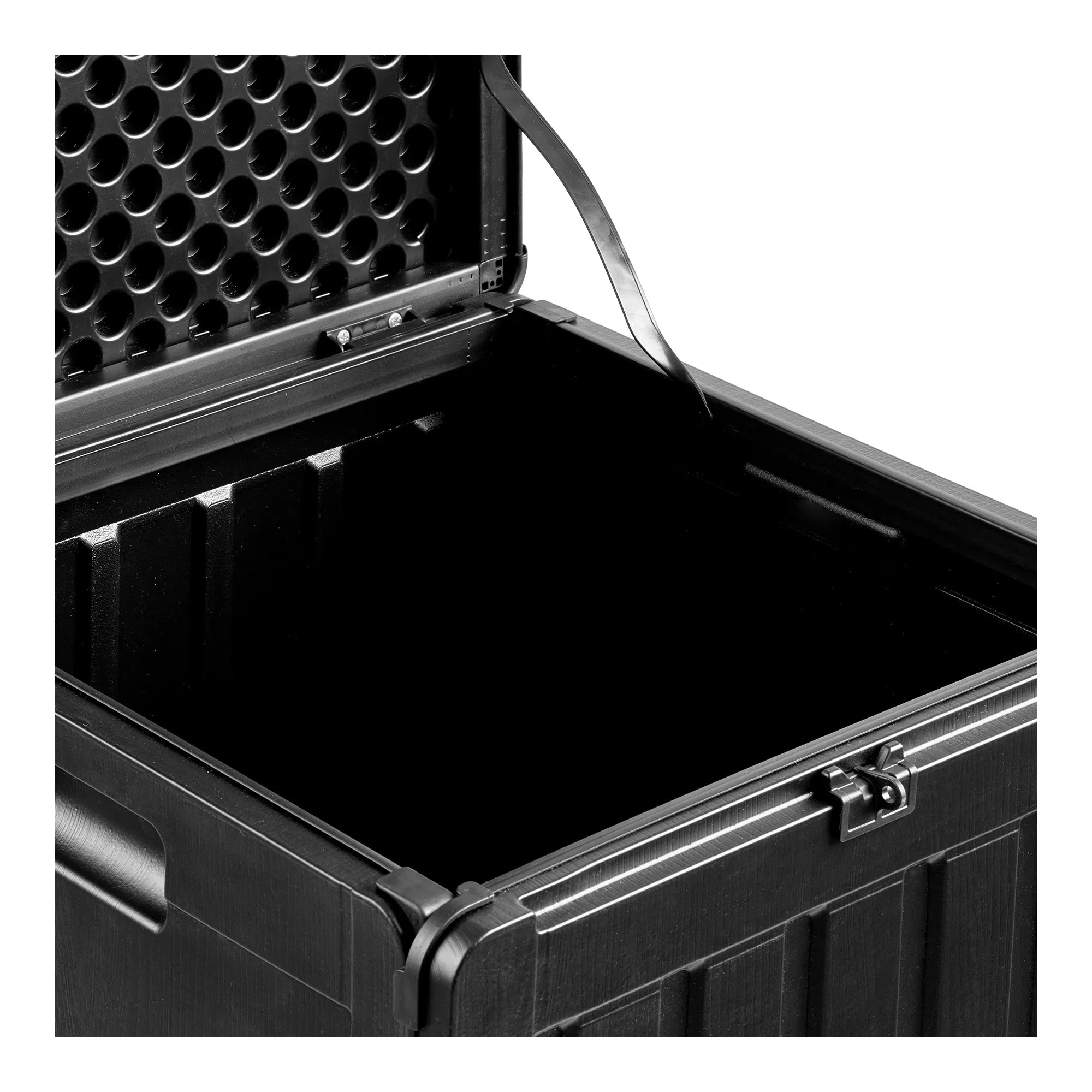 Garten Aufbewahrungsbox Kaldina - in schwarz mit Deckel