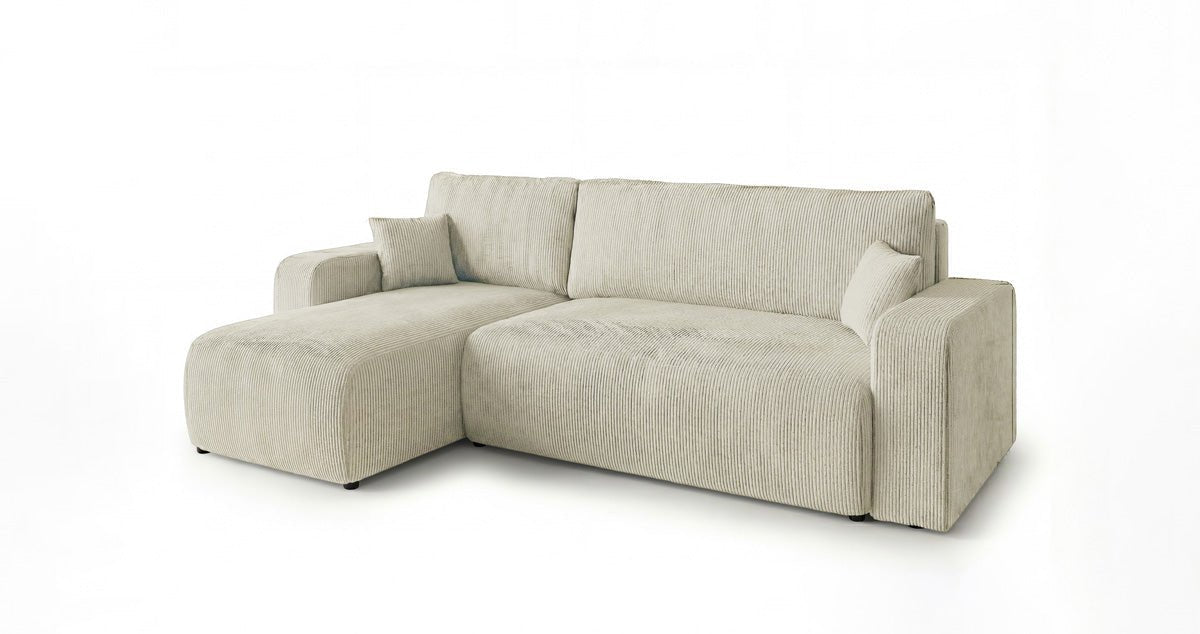 Designer Sofa Calva mit Schlaf- und Klappfunktion in Cord