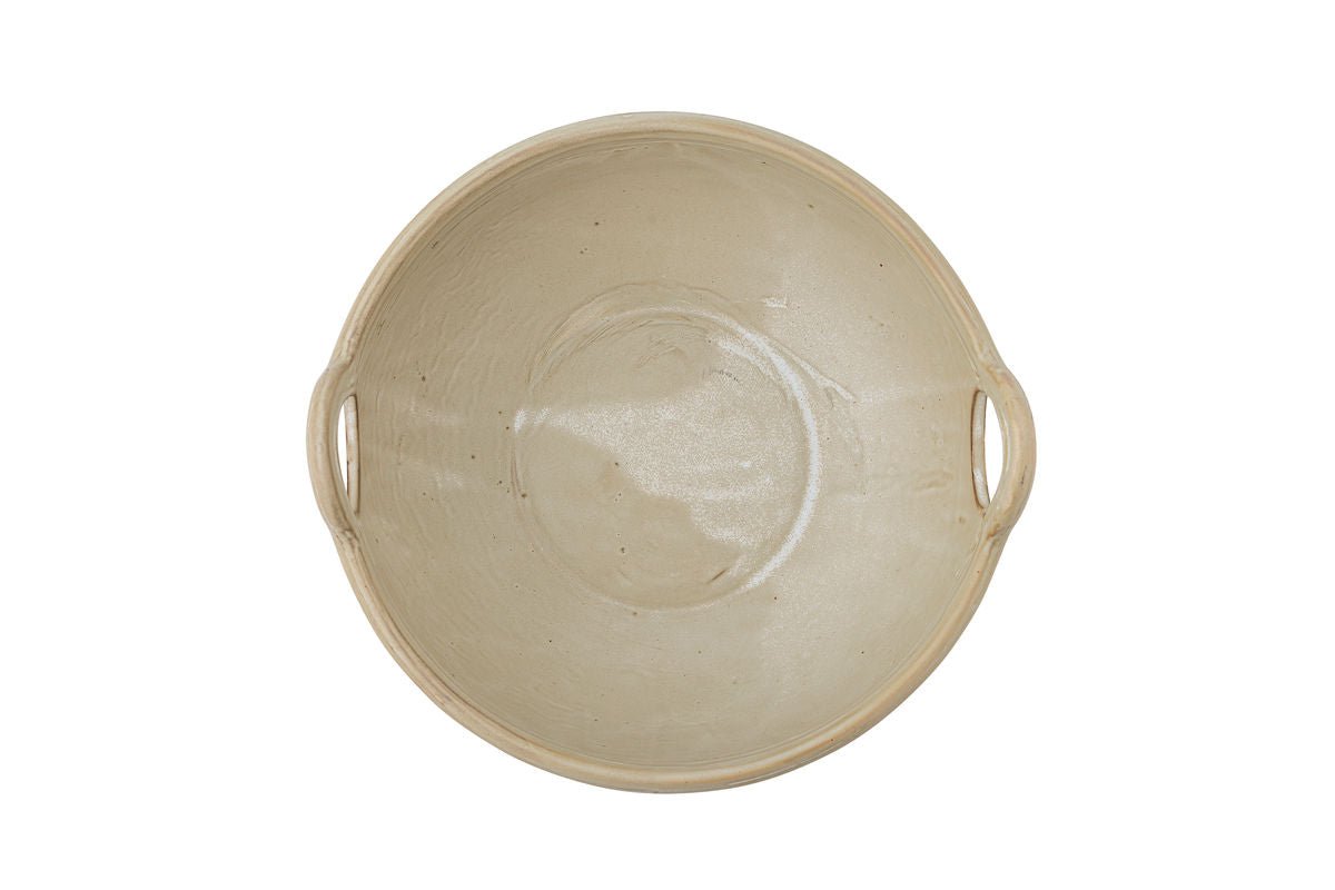 Übertopf Kavi – Steingut mit grauer Glasur