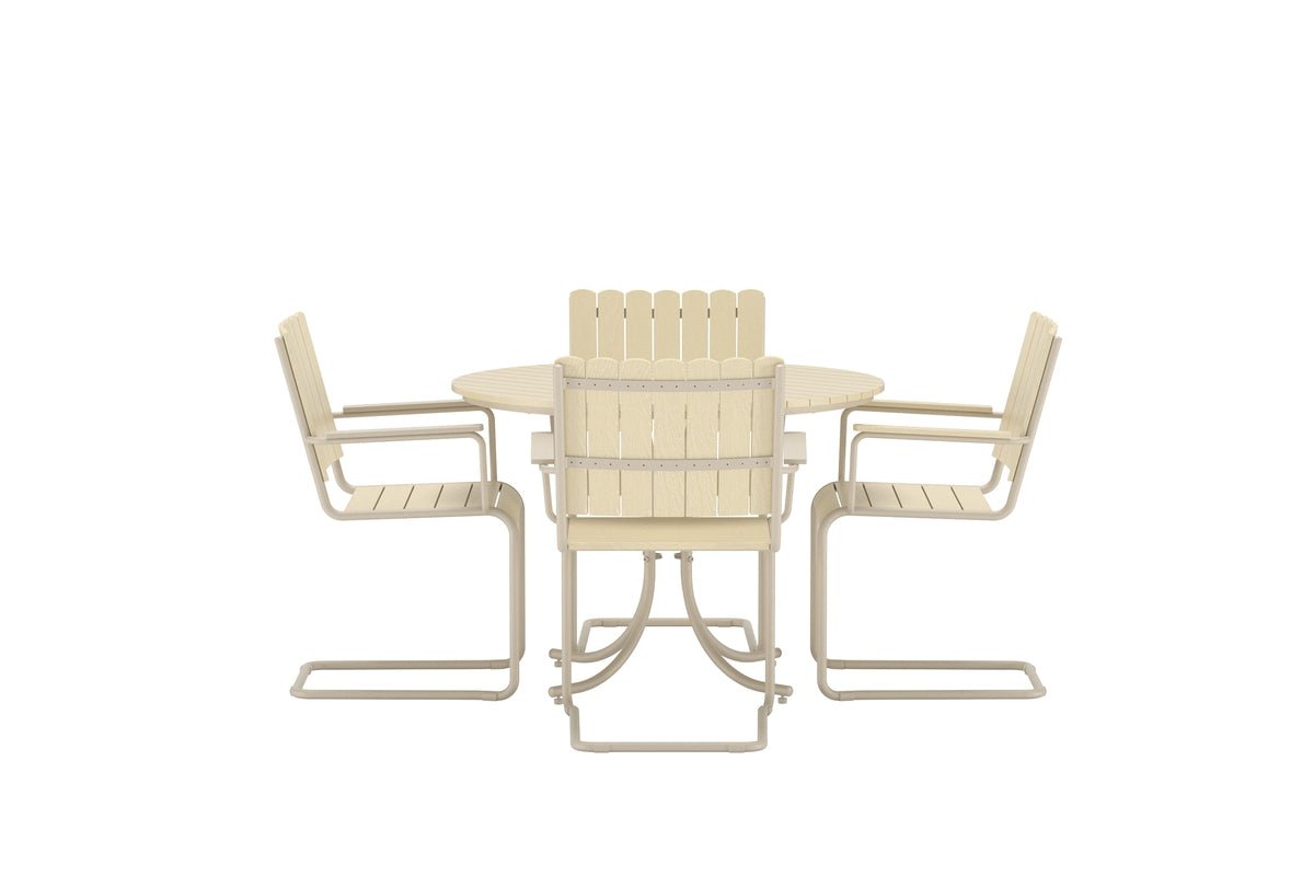 Garten Essgruppe Nativa – 5-teiliges Gartenmöbel-Set in Beige