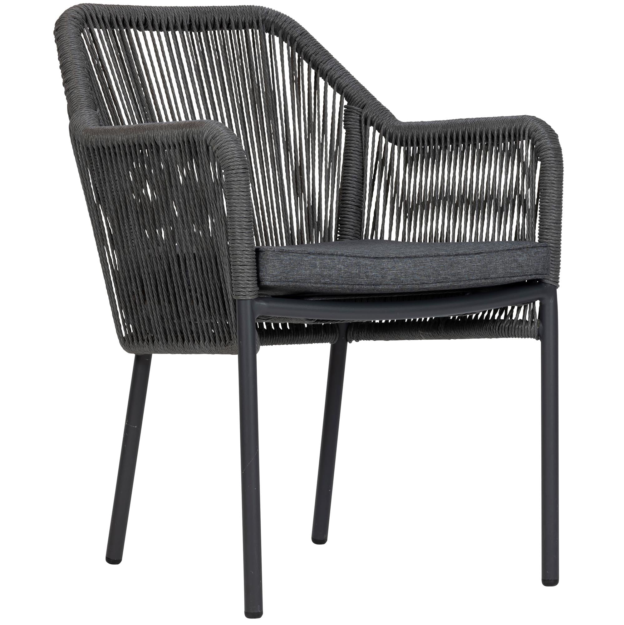 Set of 4 - Leona Rope Design Garden Chairs