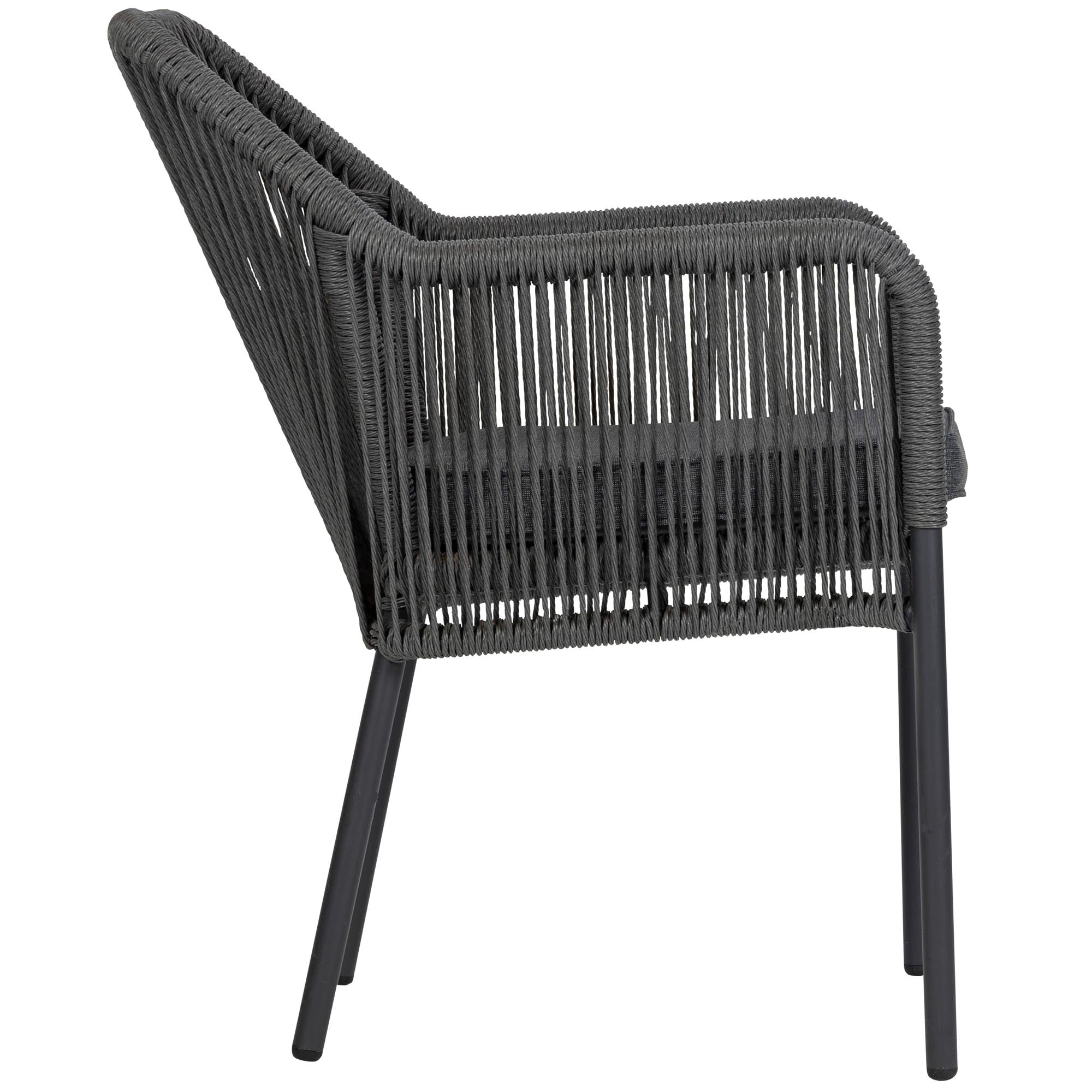 Set of 4 - Leona Rope Design Garden Chairs