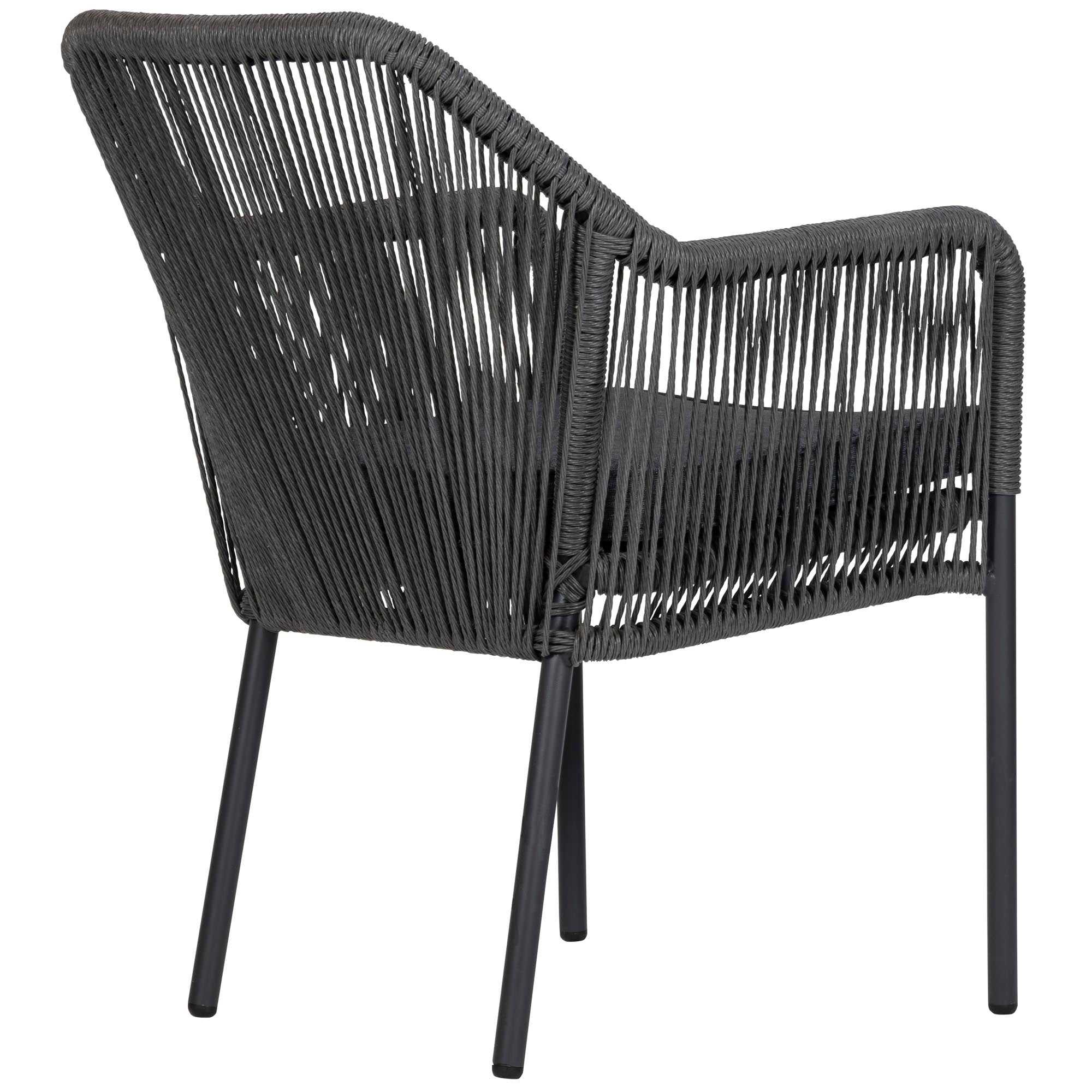 Set of 4 - Leona Rope Design Garden Chairs