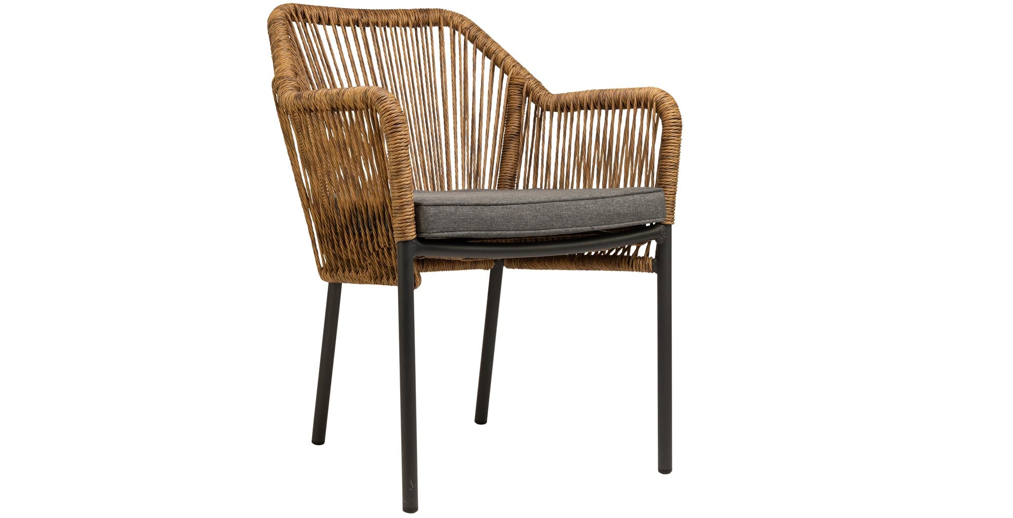 Set of 4 - Leona Rope Design Garden Chairs