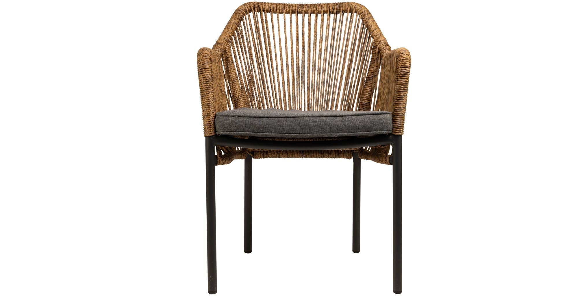Set of 4 - Leona Rope Design Garden Chairs