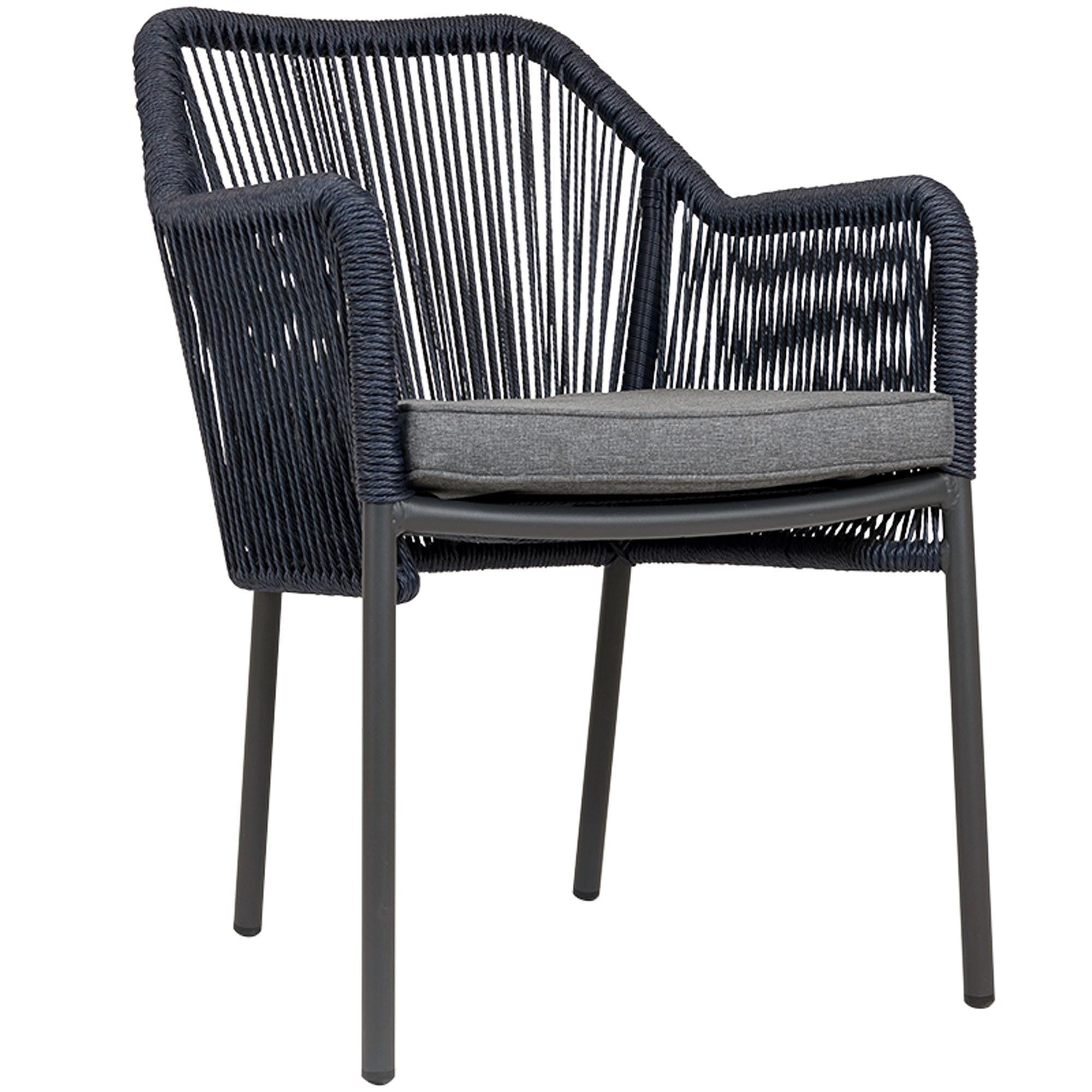 Set of 4 - Leona Rope Design Garden Chairs