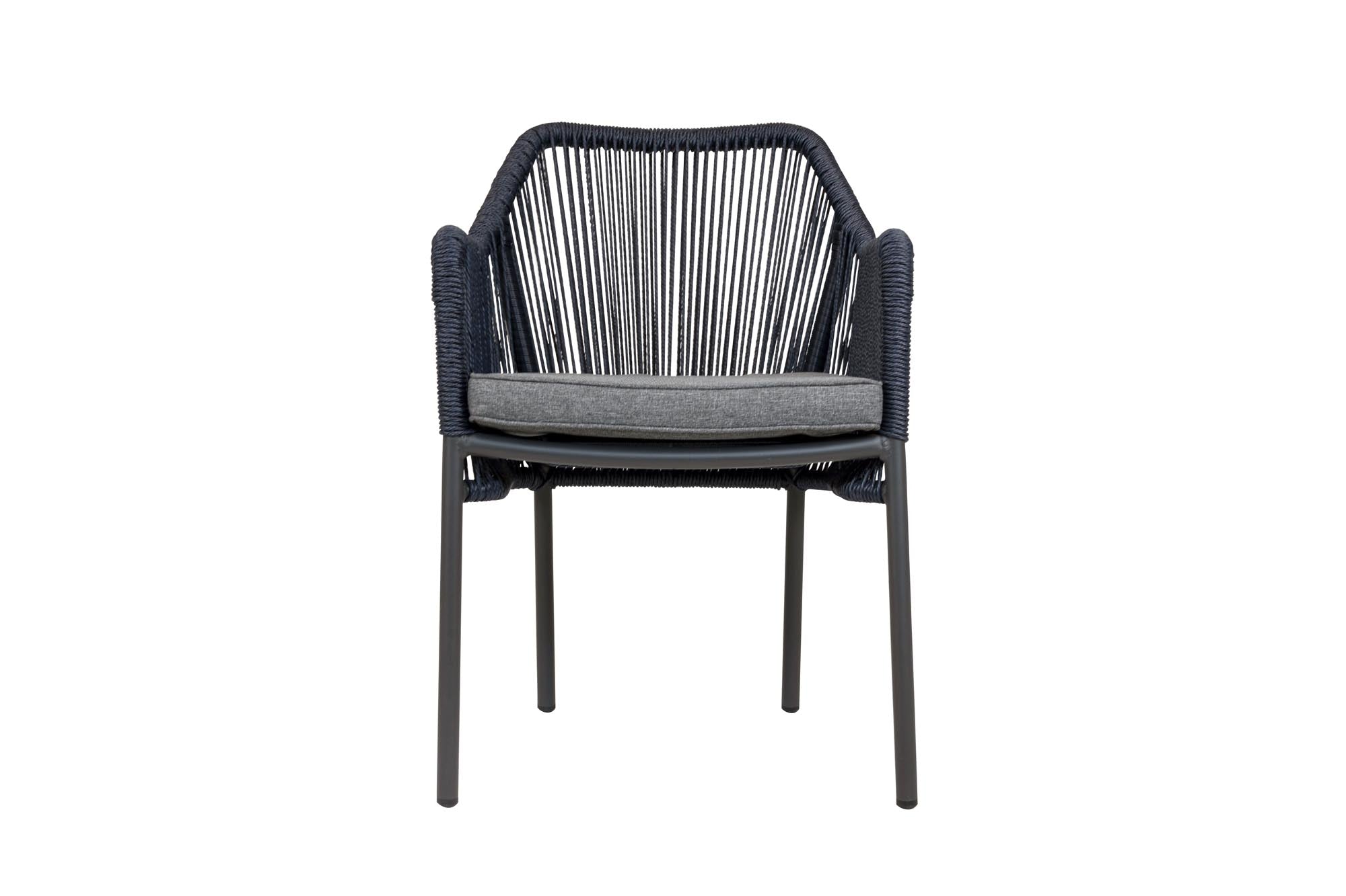 Set of 4 - Leona Rope Design Garden Chairs