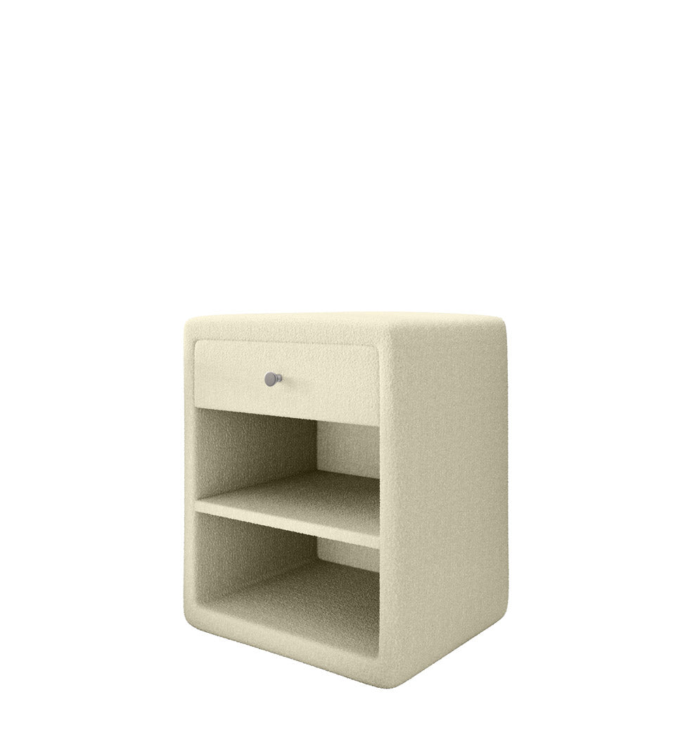 Designer Nightstand Amy in Bouclé