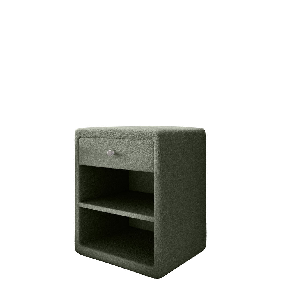 Designer Nightstand Amy in Bouclé