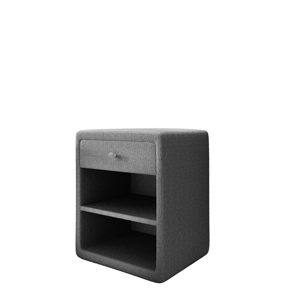 Designer Nightstand Amy in Bouclé
