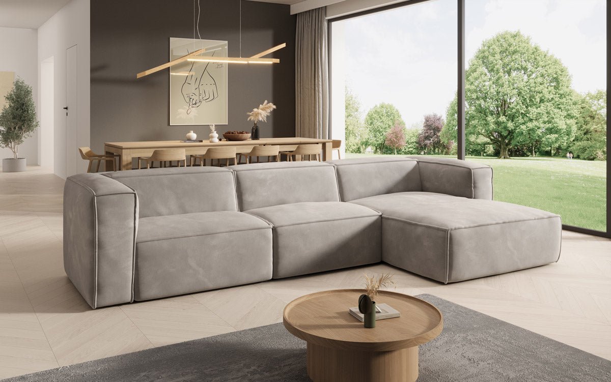Designer Sofa Comfy L in Samt