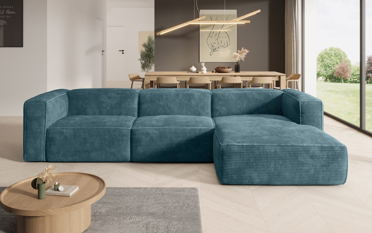 Designer Sofa Comfy L in Cord
