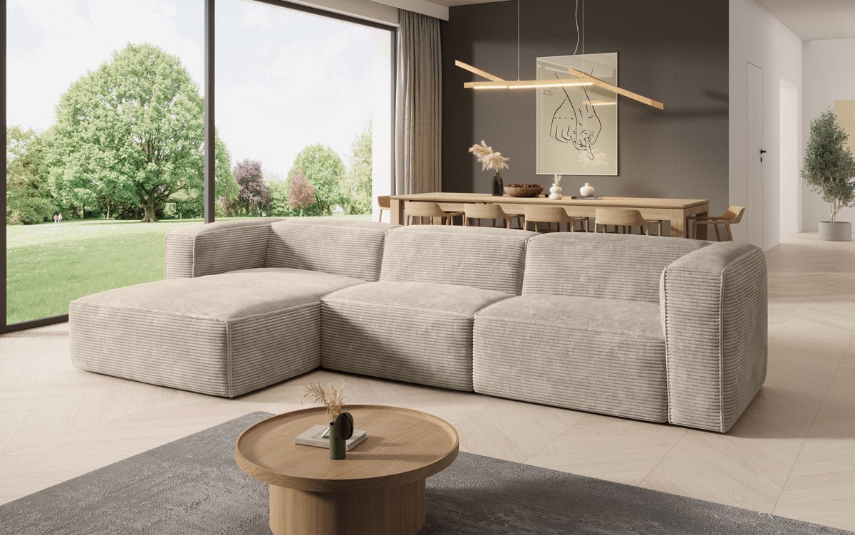 Designer Sofa Comfy L in Cord