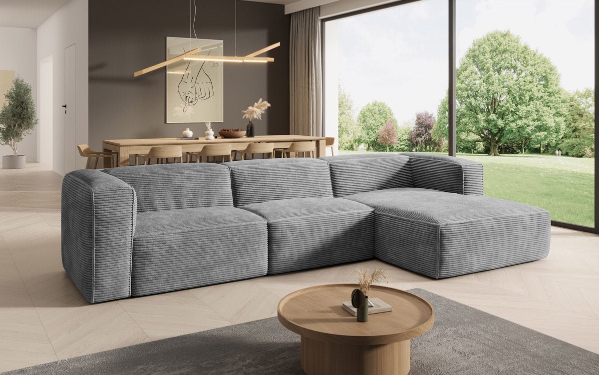 Designer Sofa Comfy L in Cord