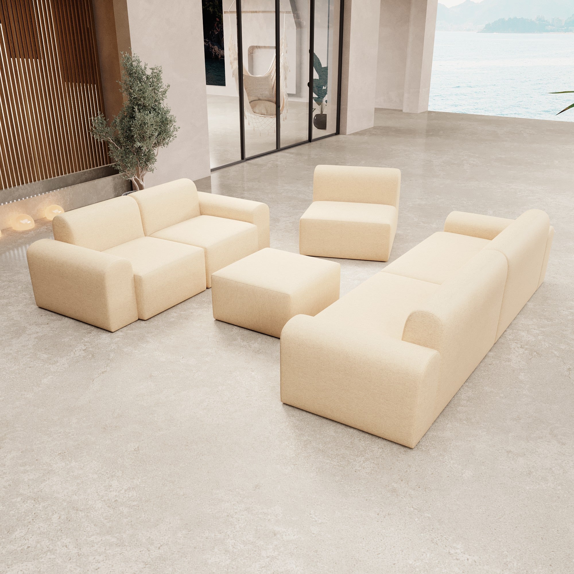 Modulares Gartensofa Relax Set "Lounge Ensemble"