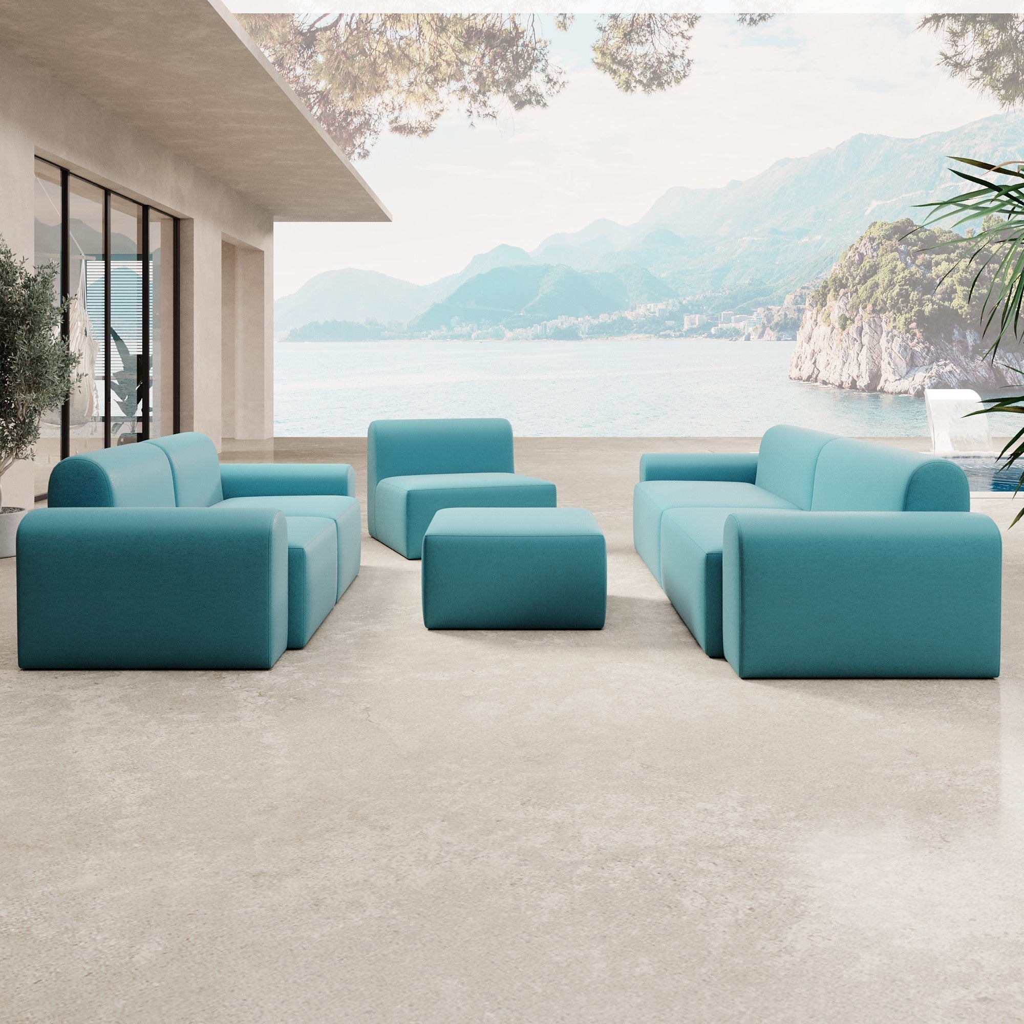 Modulares Gartensofa Relax Set "Lounge Ensemble"