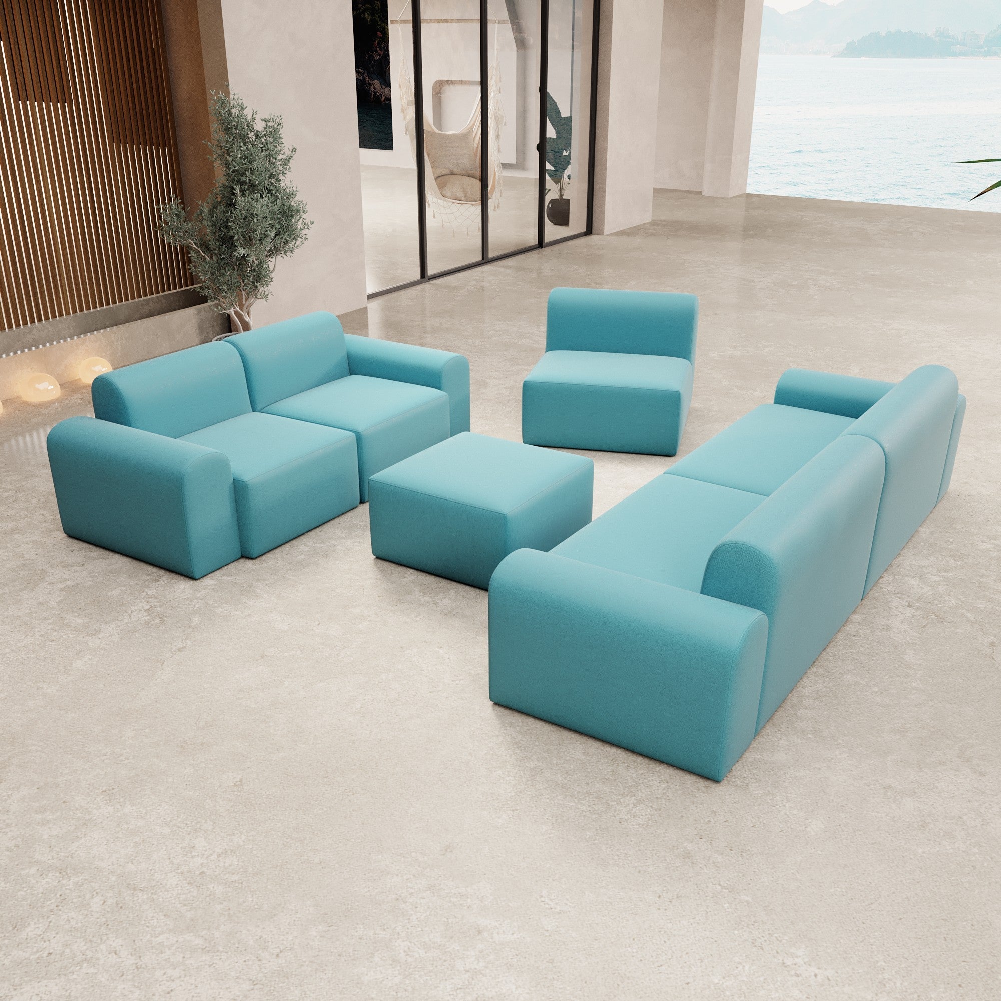 Modulares Gartensofa Relax Set "Lounge Ensemble"