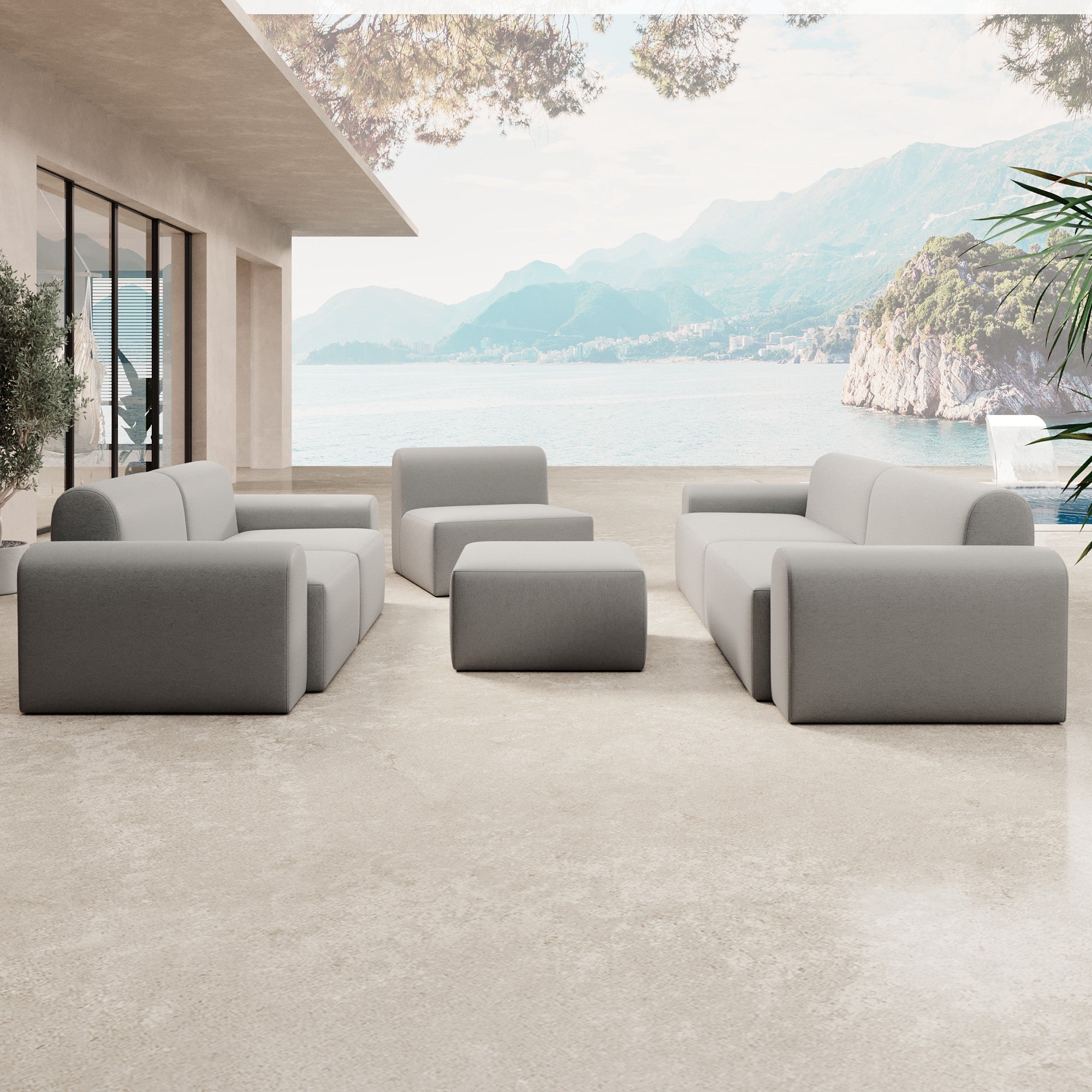 Modulares Gartensofa Relax Set "Lounge Ensemble"