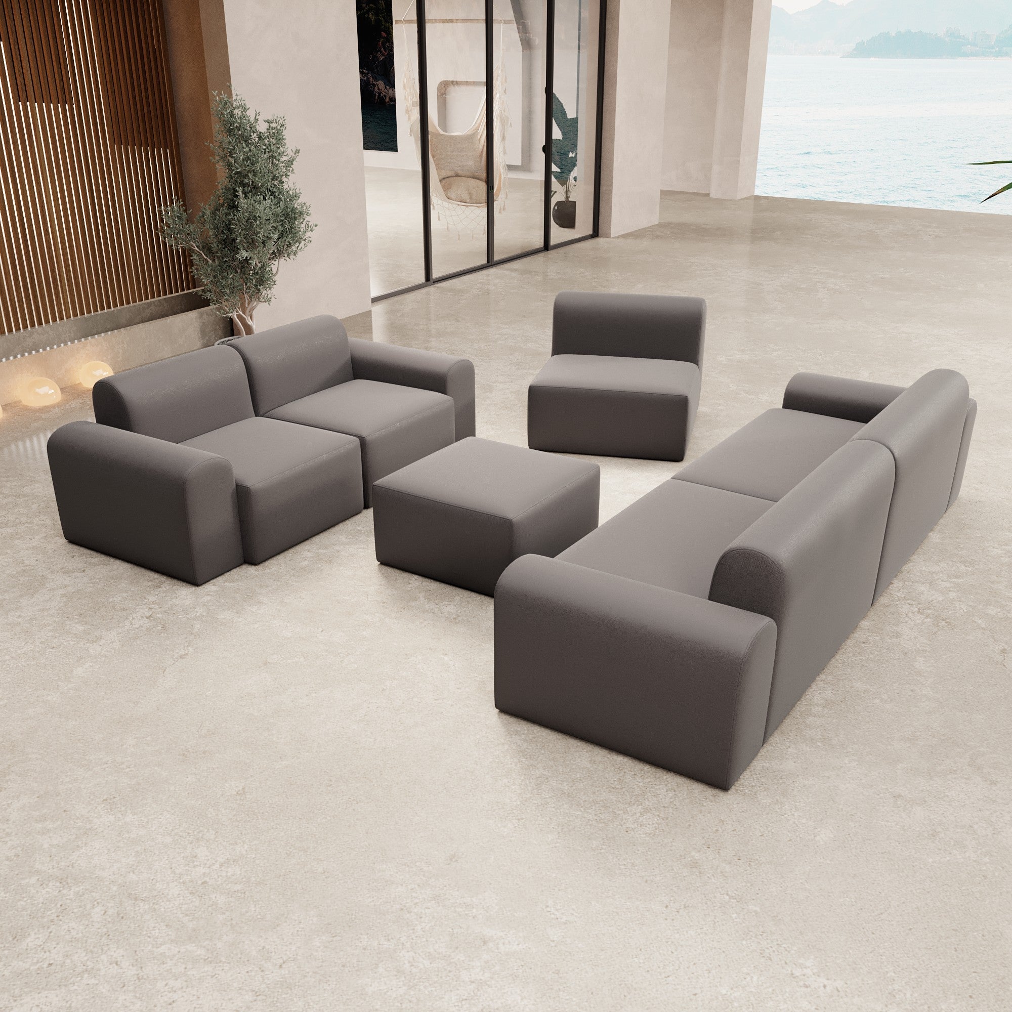 Modulares Gartensofa Relax Set "Lounge Ensemble"