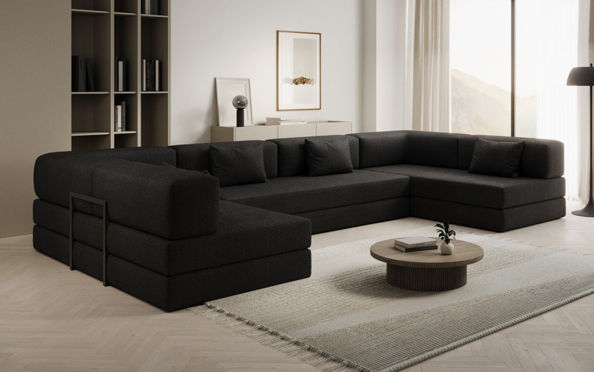 Designer Sofa Lazy U in Bouclé