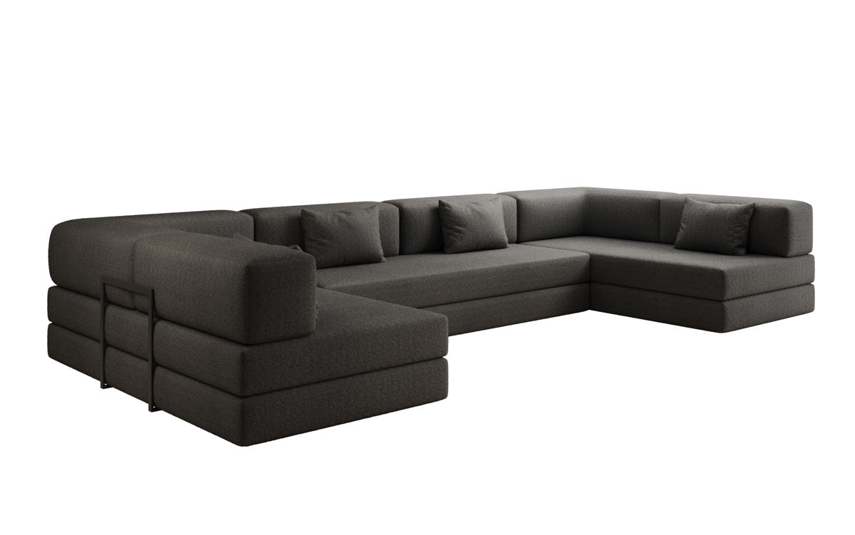 Designer Sofa Lazy U in Bouclé