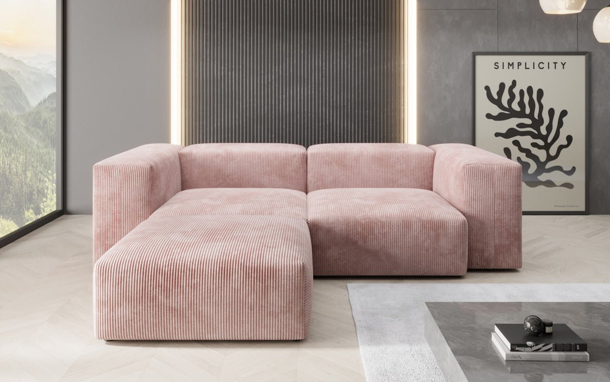 Designer L Sofa Snug Mini in Cord