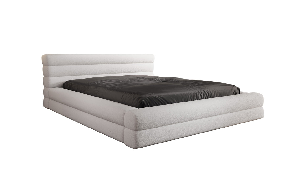 Designer Upholstered Bed Velana Bouclé with Storage