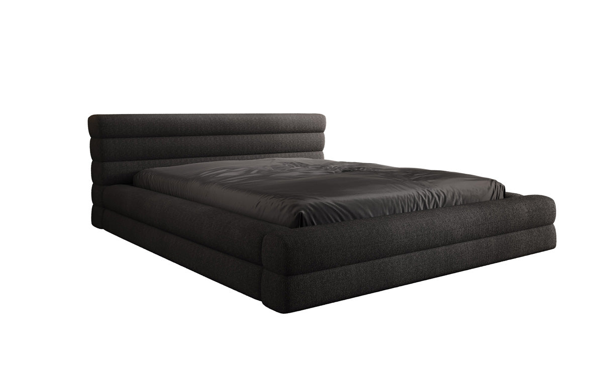 Designer Upholstered Bed Velana Bouclé with Storage