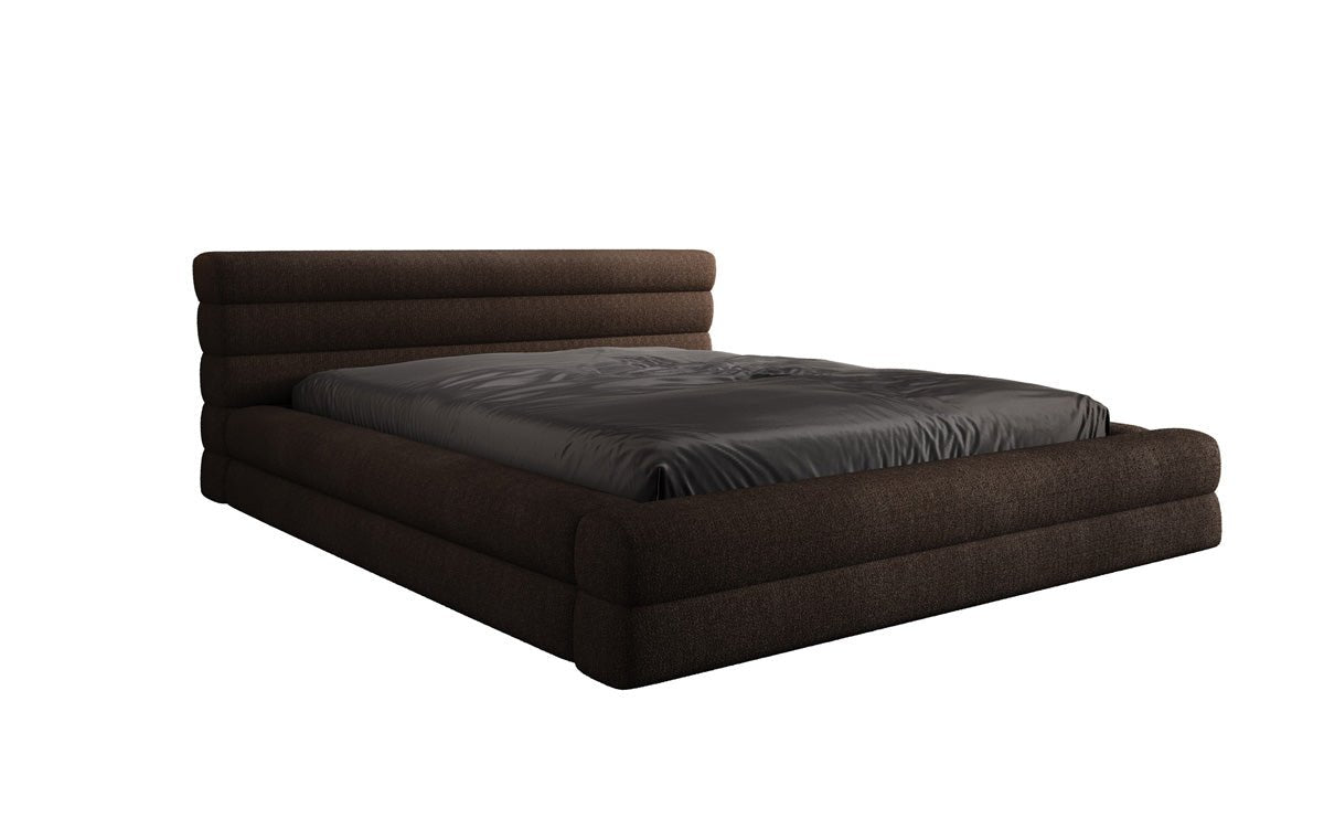 Designer Upholstered Bed Velana Bouclé with Storage