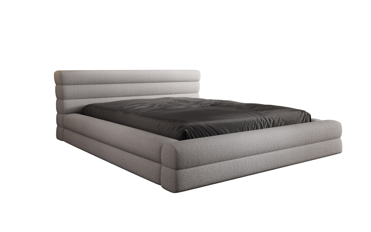 Designer Upholstered Bed Velana Bouclé with Storage