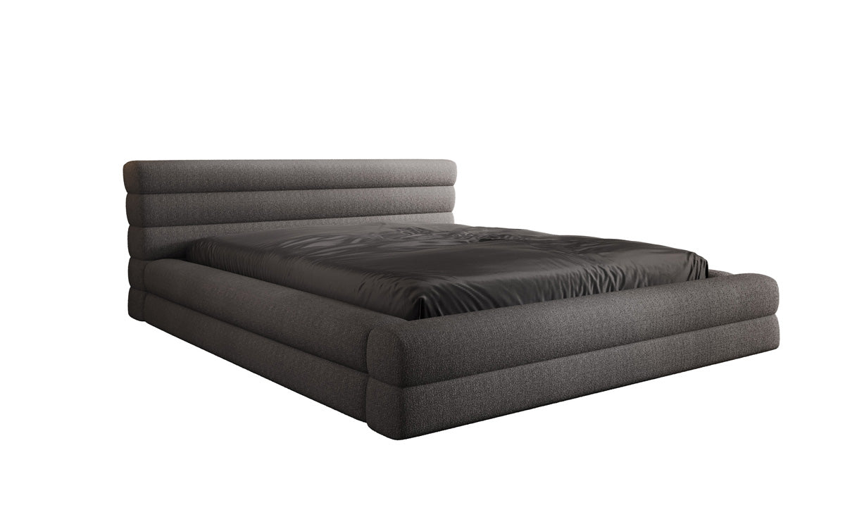 Designer Upholstered Bed Velana Bouclé with Storage