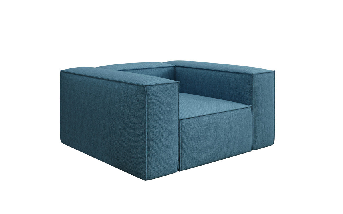 Designer Sofa-Sessel Lesley in Leinen-Optik
