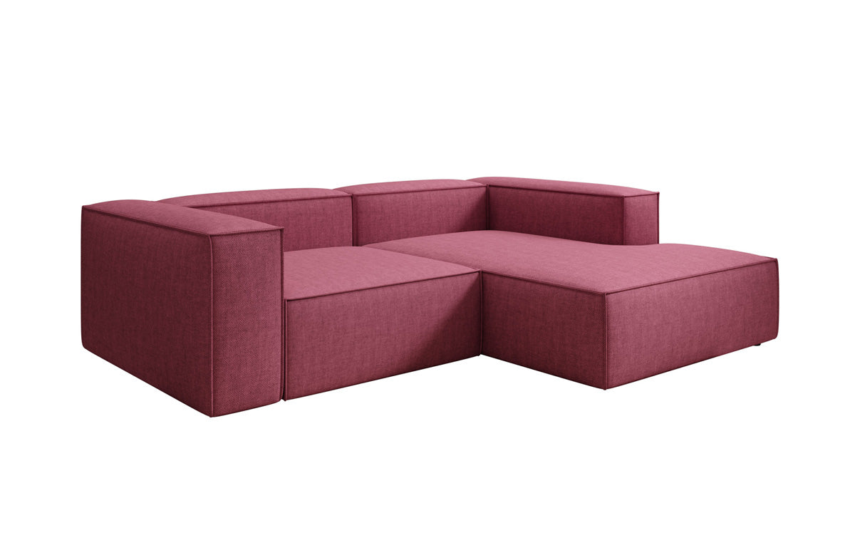Designer Ecksofa Lesley Mini in Leinen-Optik