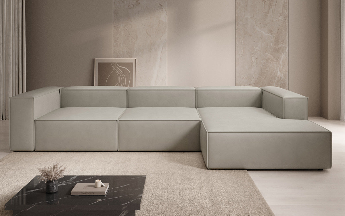 Designer Sofa Lesley L in Echtleder