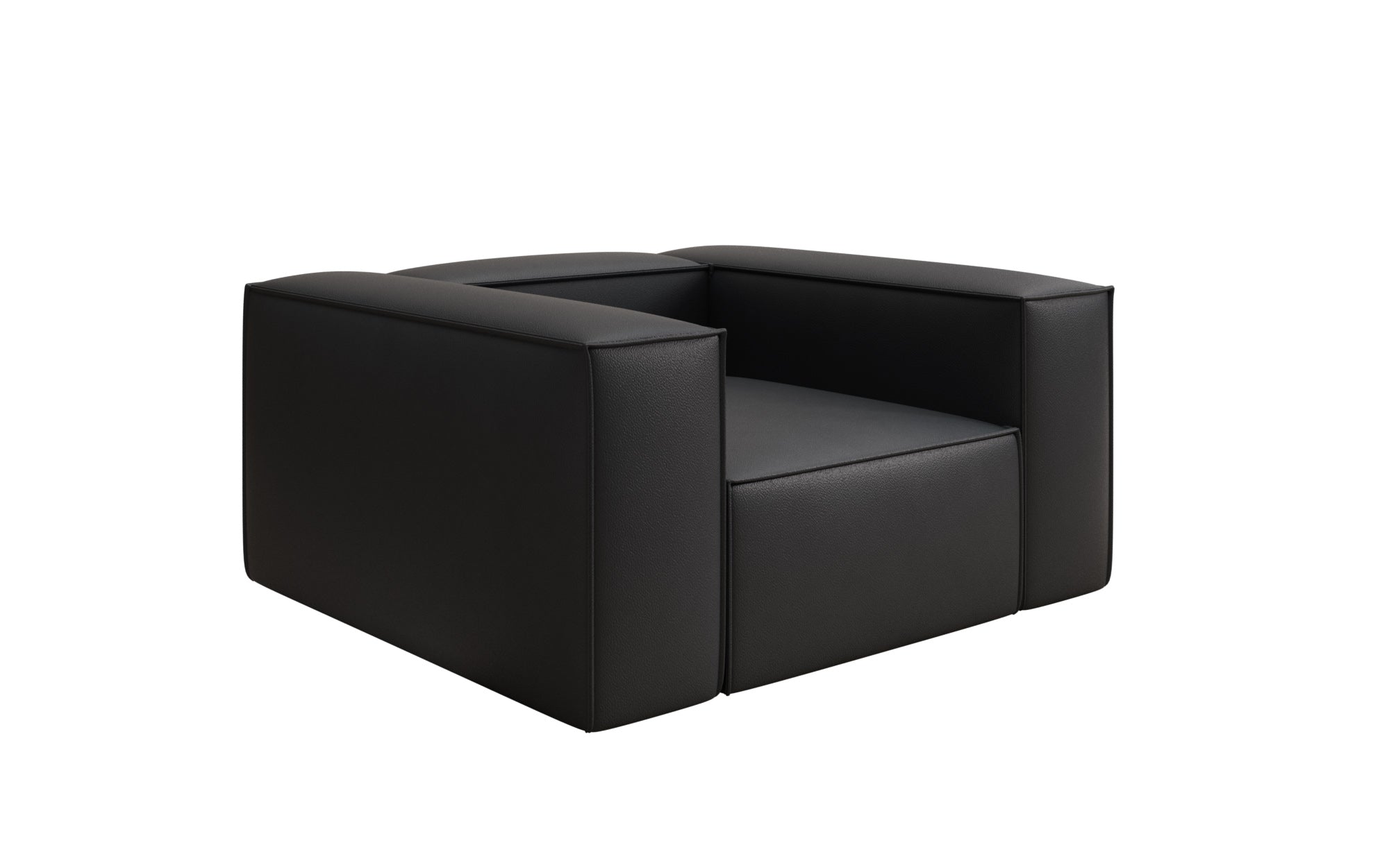 Designer Sofa-Sessel Lesley in Echtleder