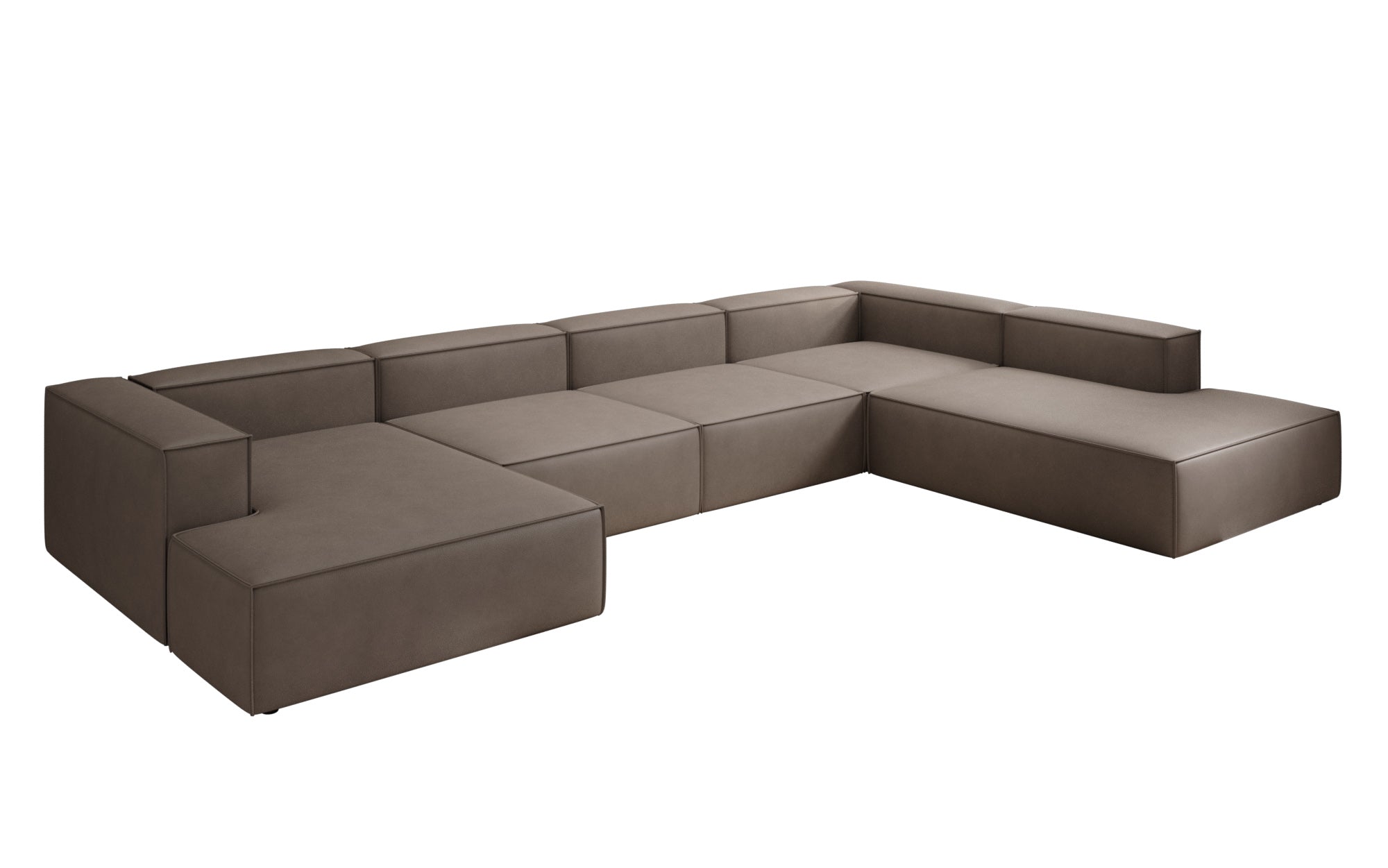 Designer Sofa Lesley U XXL in Echtleder