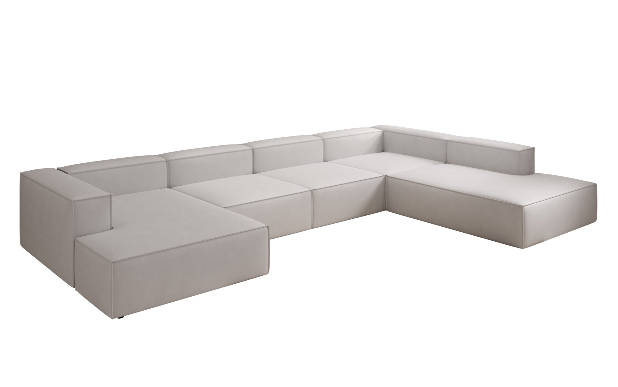 Designer Sofa Lesley U XXL in Echtleder