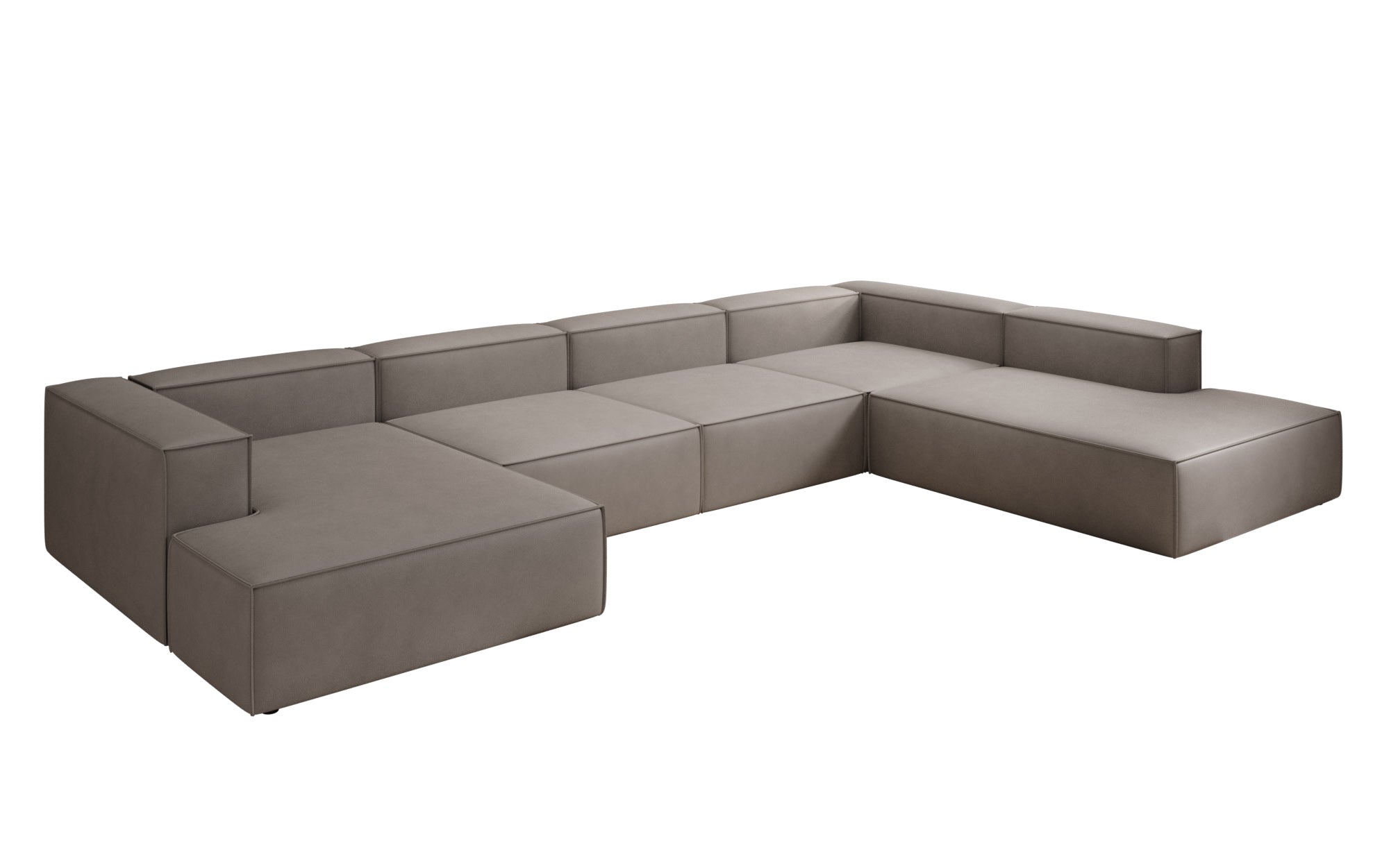 Designer Sofa Lesley U XXL in Echtleder
