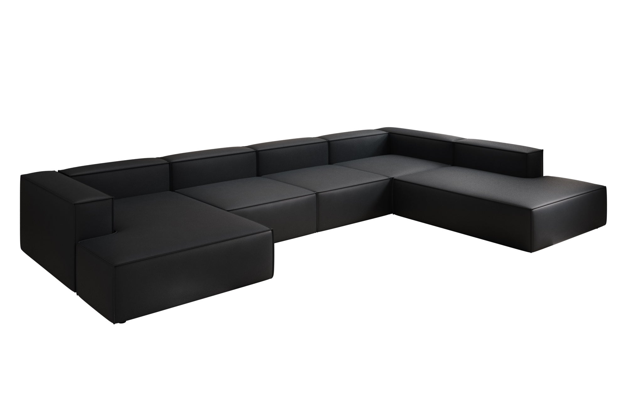 Designer Sofa Lesley U XXL in Echtleder