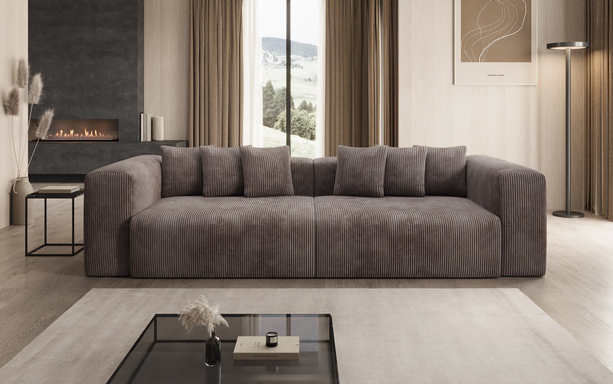 Designer Sofa Tully 3 Seater in Corduroy