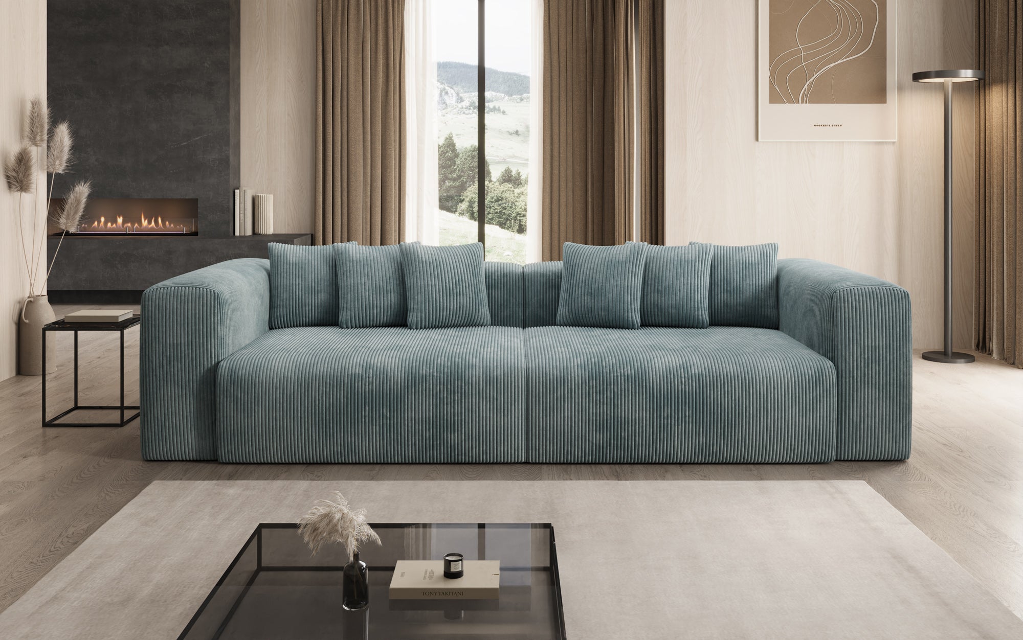 Designer Sofa Tully 3 Seater in Corduroy