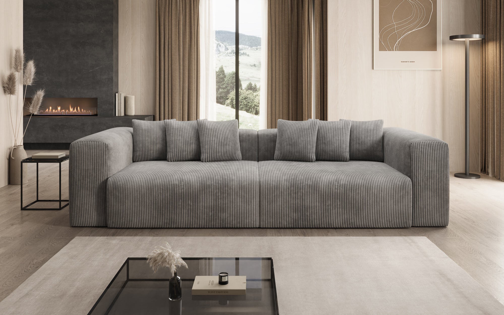 Designer Sofa Tully 3 Seater in Corduroy