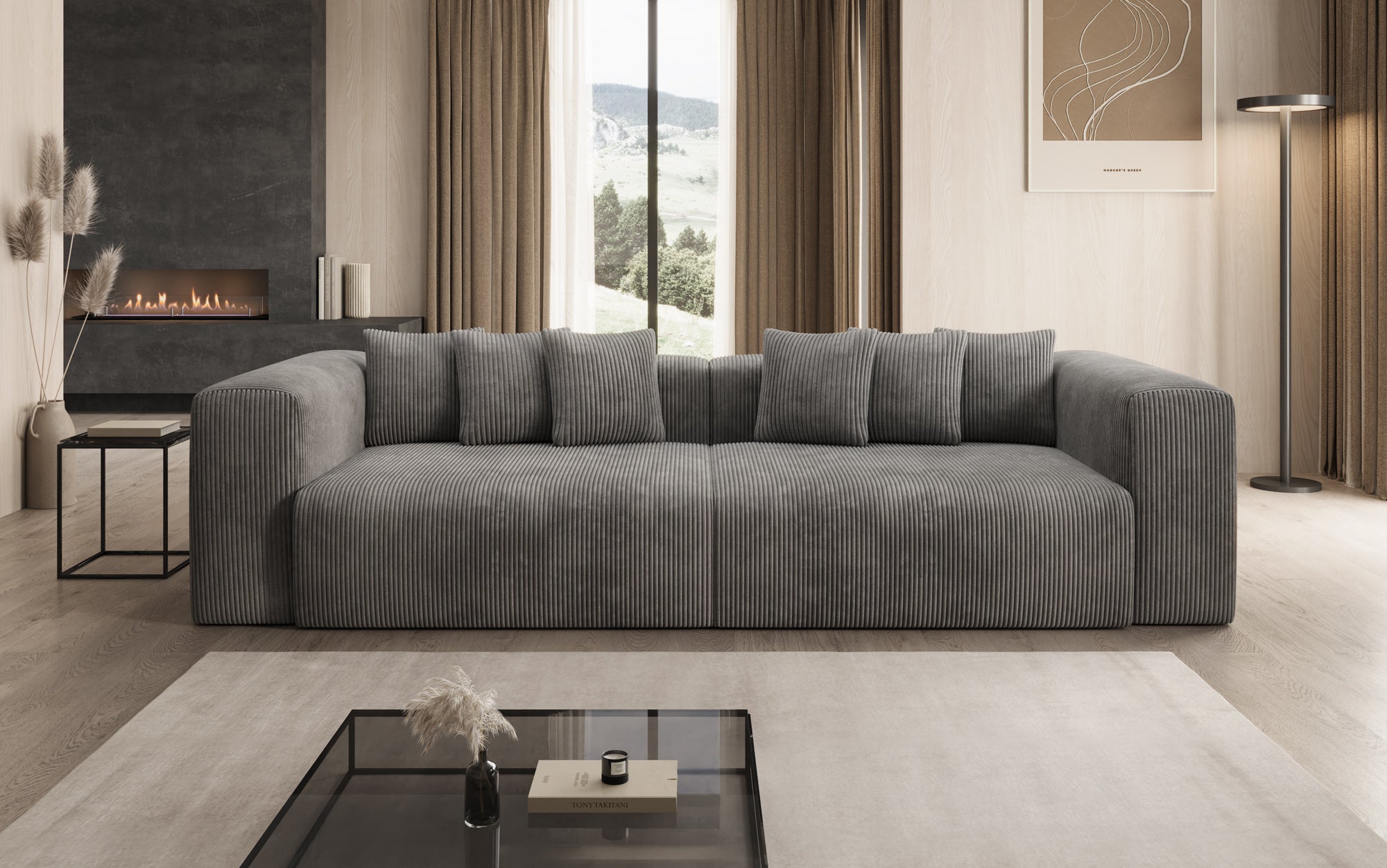 Designer Sofa Tully 3 Seater in Corduroy