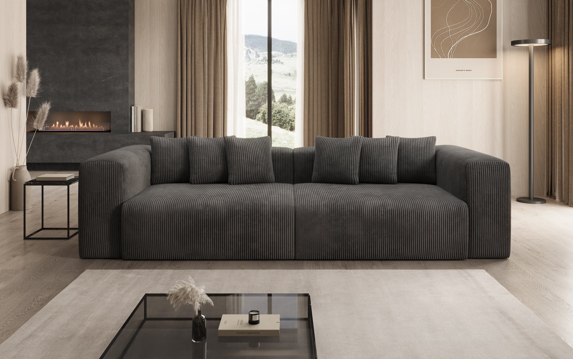 Designer Sofa Tully 3 Seater in Corduroy