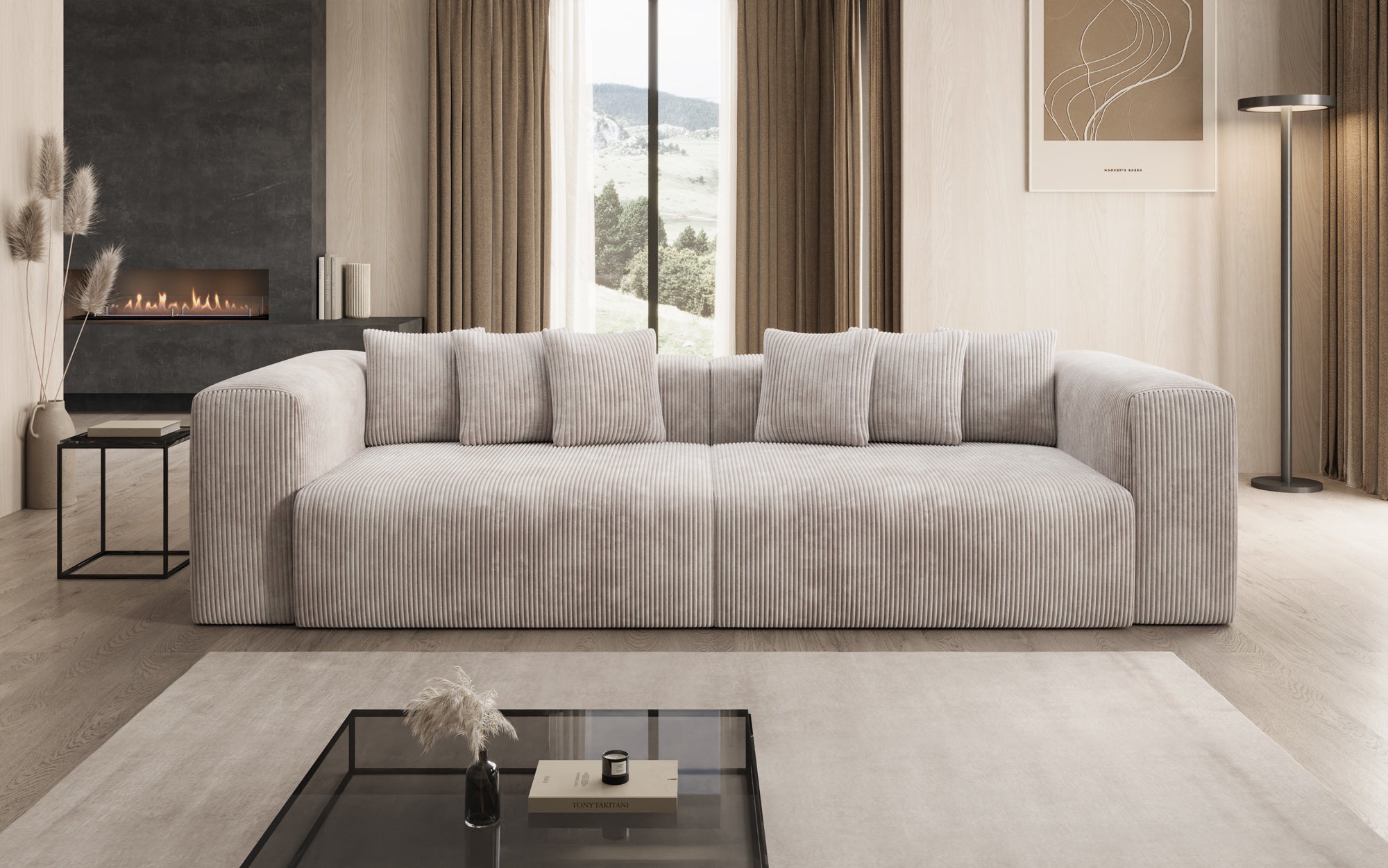 Designer Sofa Tully 3 Seater in Corduroy